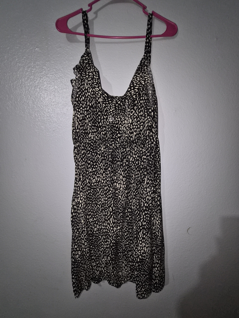 torrid Black and Cream Printed Mini Slip Dress